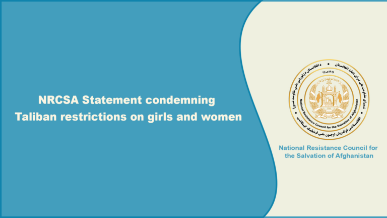 NRCSA Statement condemning Taliban restrictions on girls and women